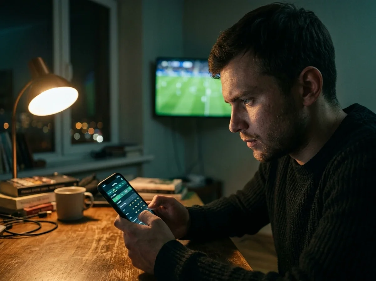 Live lažybų ekranas su besikeičiančiais koeficientais ir nokauto rinkų statistika